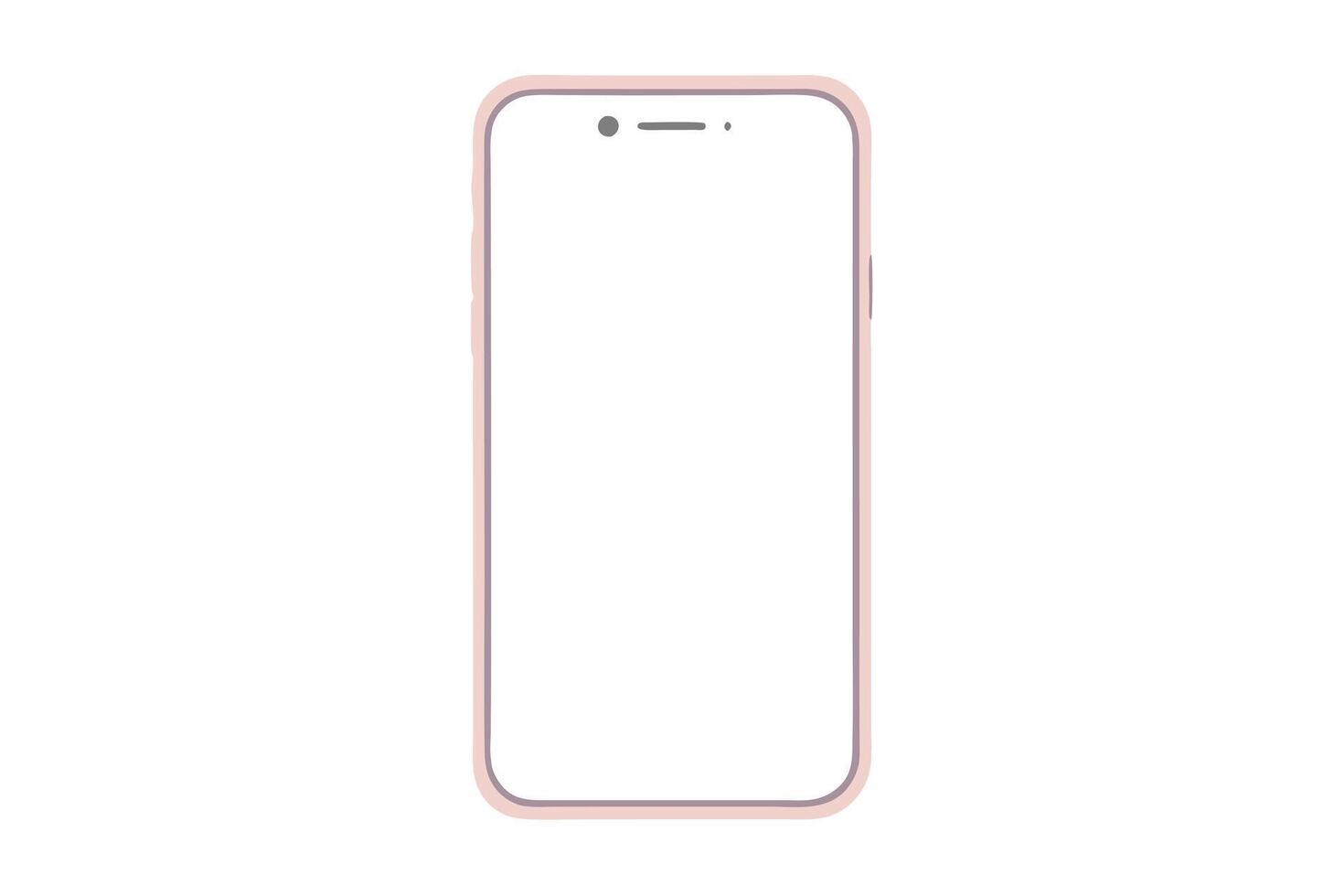 Modern Phone with Transparent Screen and Pink Frame, Stylish Mobile Device Design vector