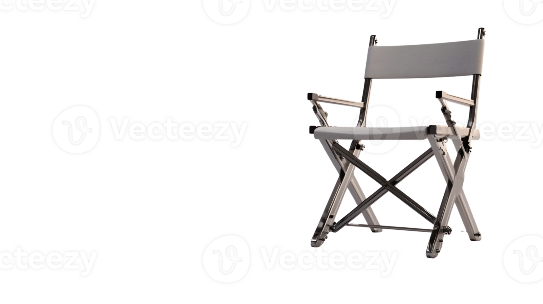 Foldable Directors Chair with Metal Frame and Canvas Seat Ideal for Outdoor Events Camping png