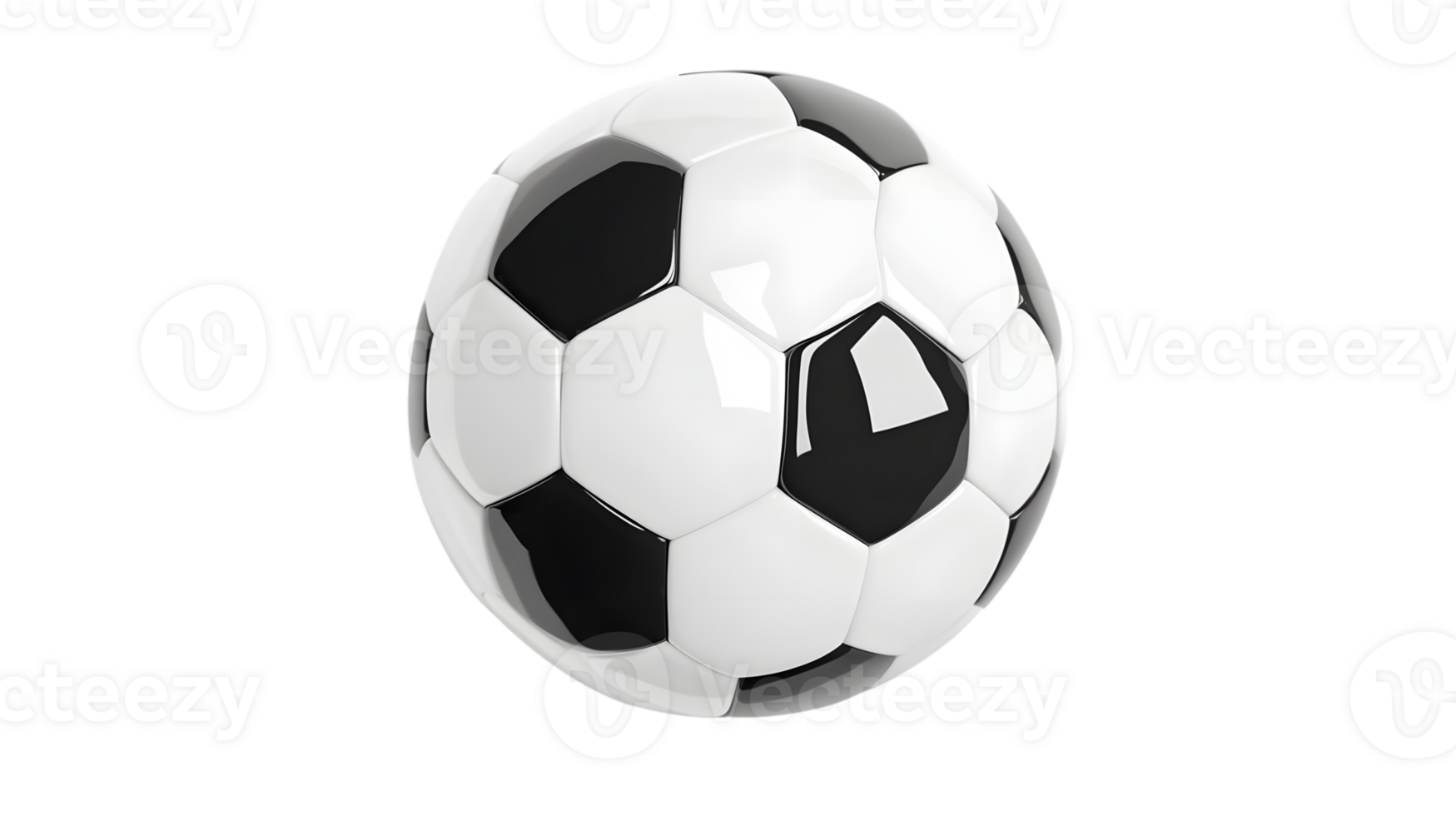 Classic Soccer Ball on Black Background Sports Equipment Game Icon Team Sport Symbol png