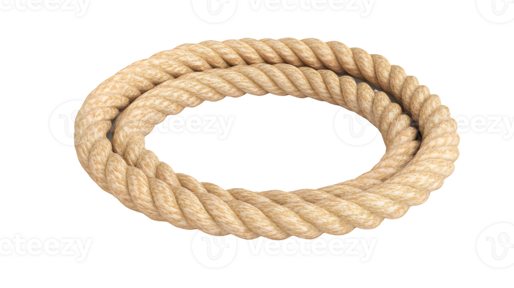Coiled Rope Loop A Detailed and Textured Image for Various Design Applications png
