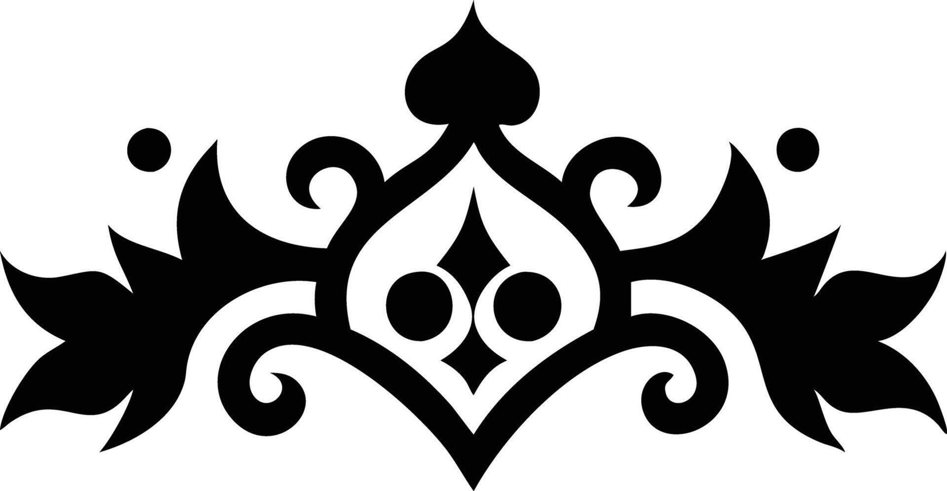 Decorative black flourish on white, elegant abstract border design vector