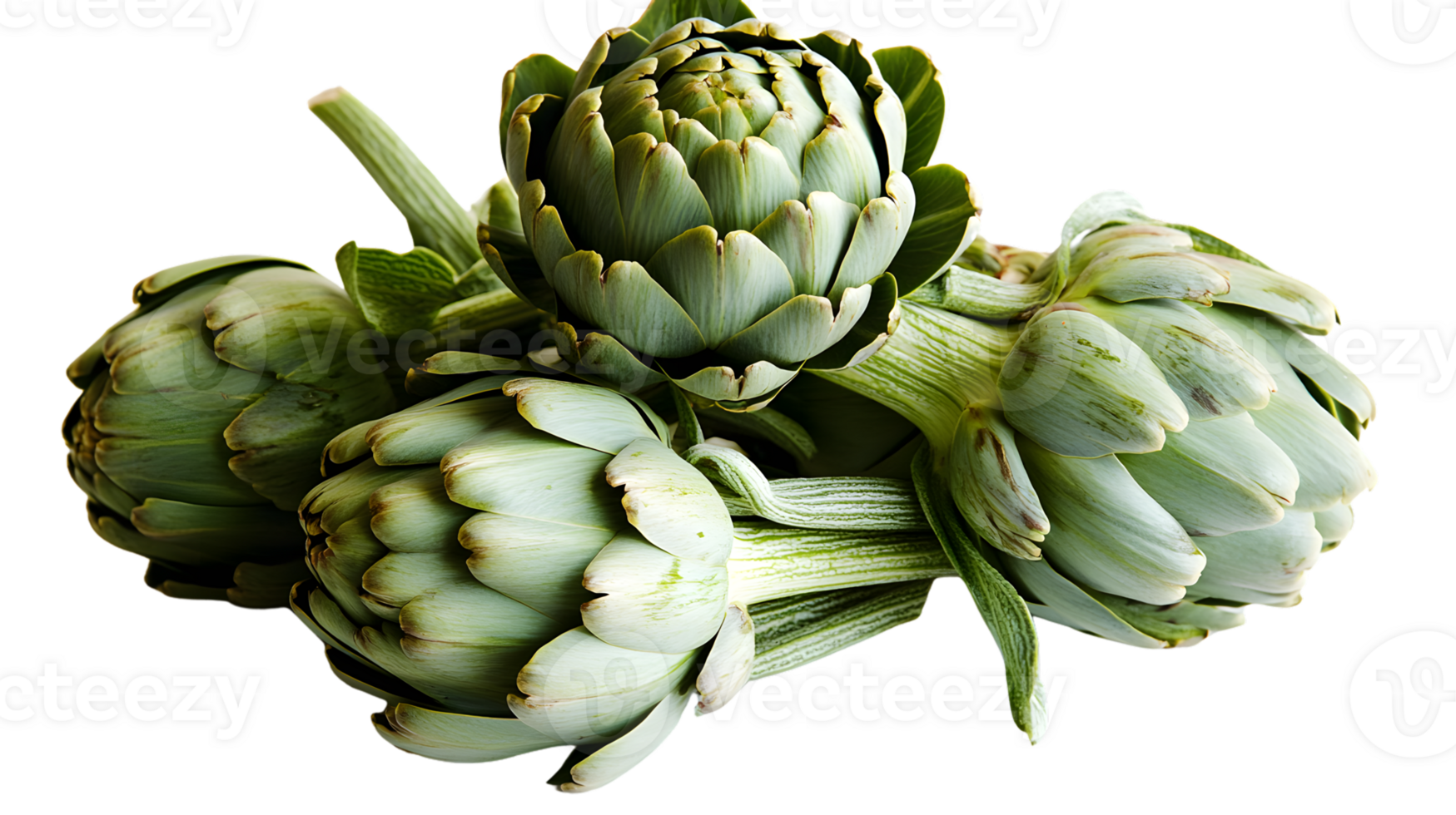 Fresh artichokes green vegetable healthy food close up png