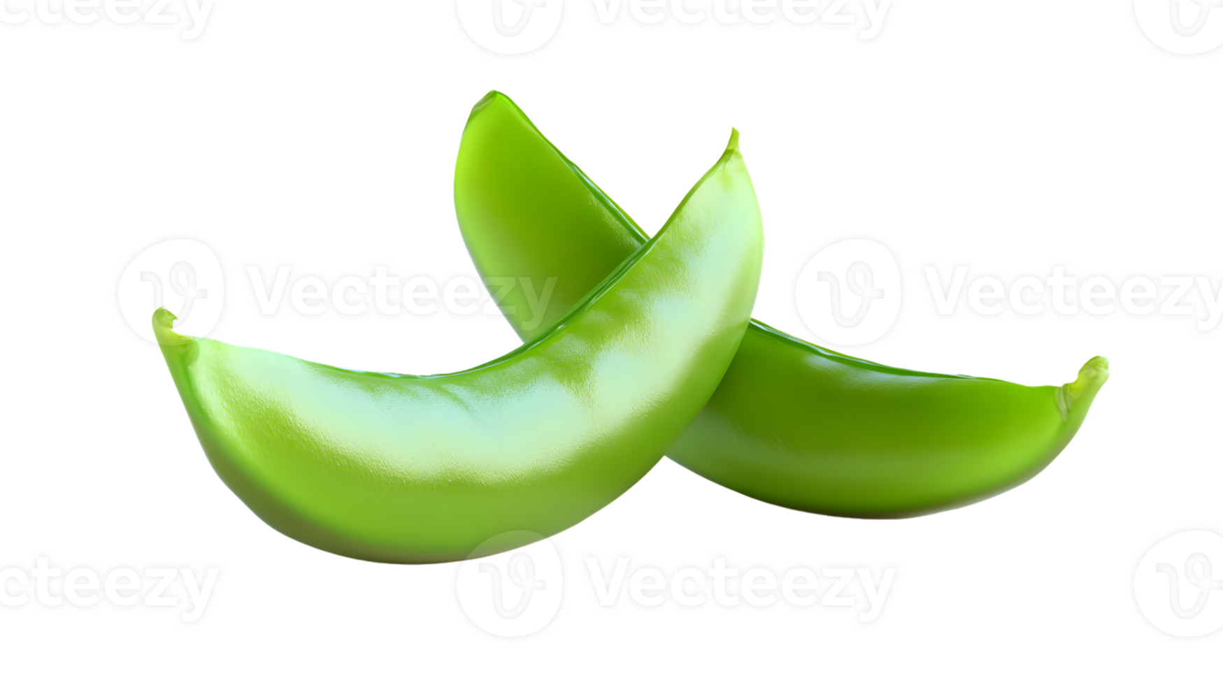 Fresh Green Pods Isolated on Black Background for Culinary and Botanical Designs png