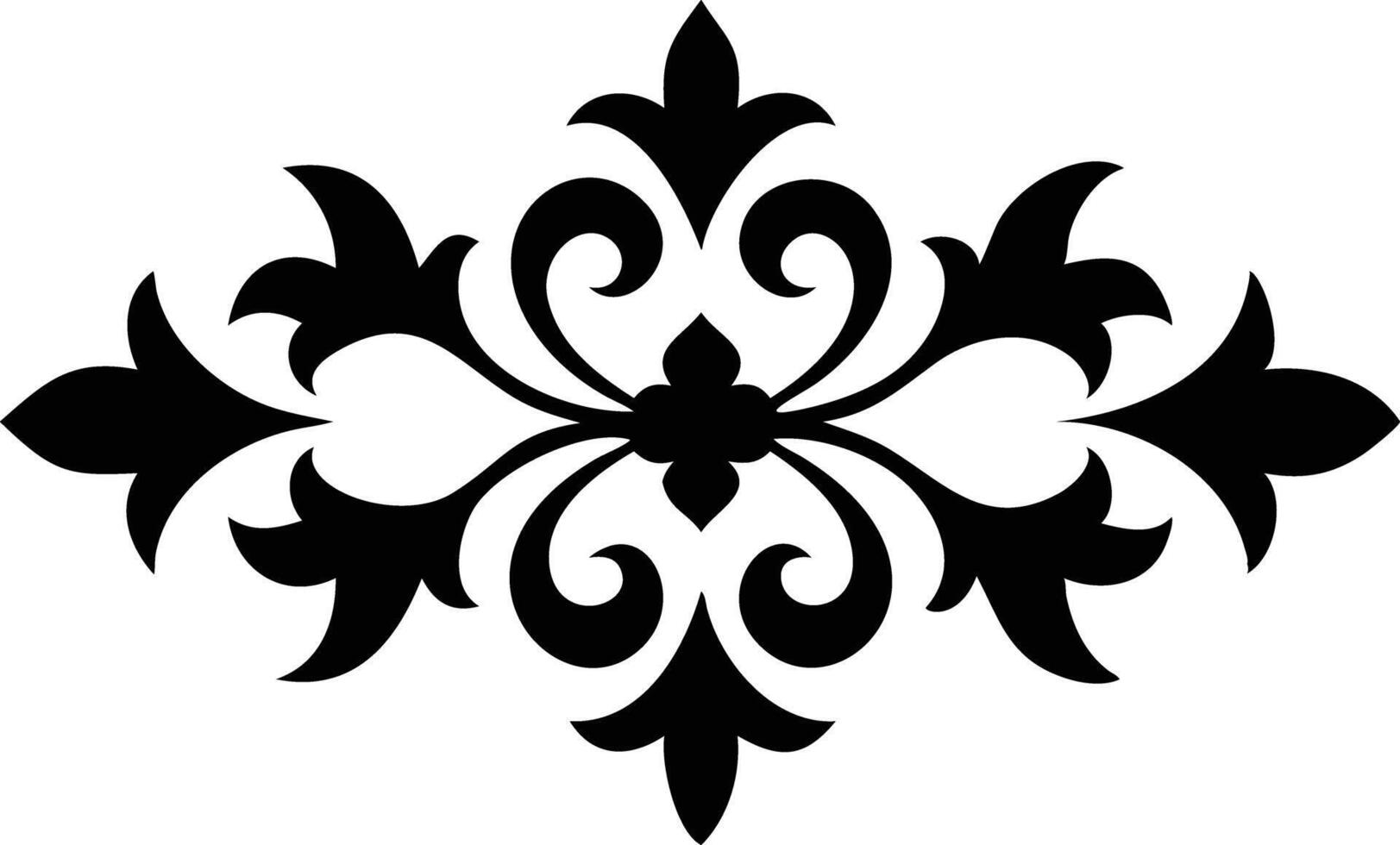 Decorative Flourish Ornament Element on White Background Design vector