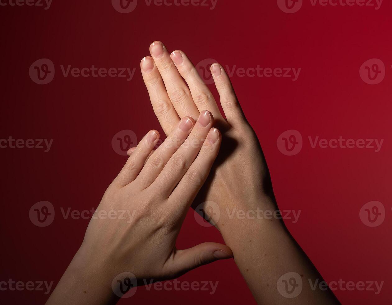 Elegant manicure on female hand with polished nails, beauty and skincare treatment. Stylish, neat, photo