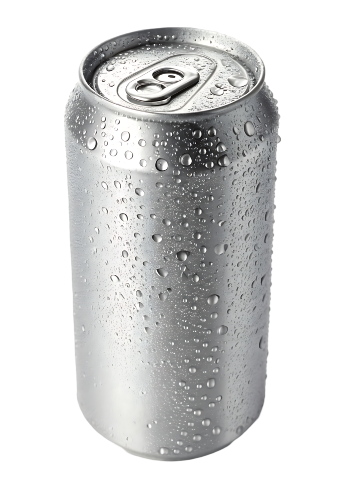 Cold aluminum soda can with condensation. png