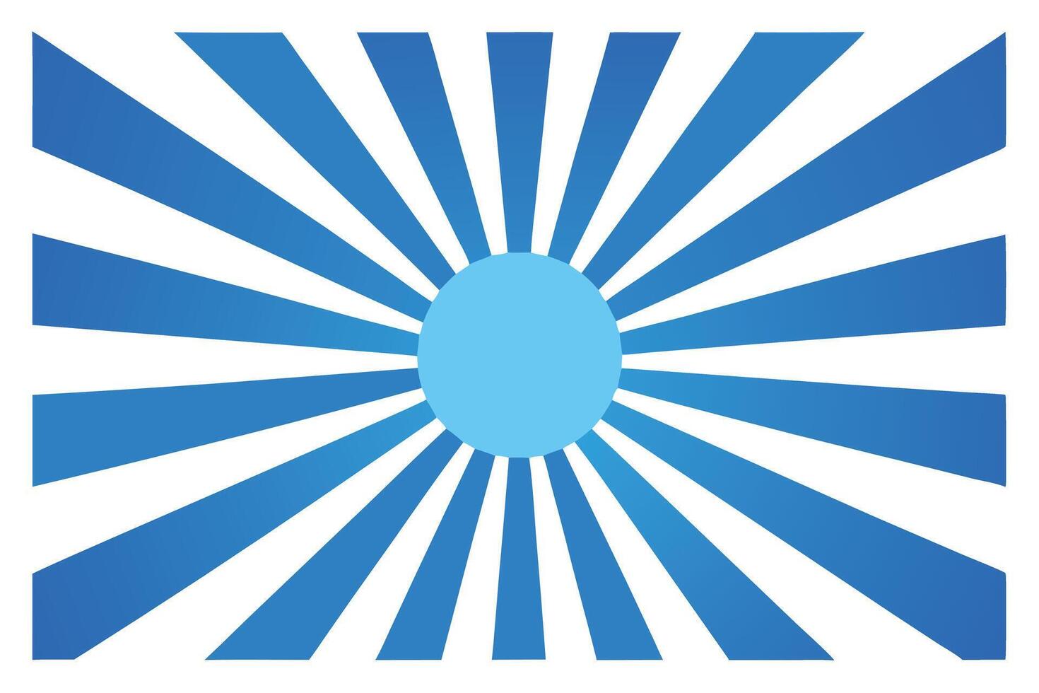 Sun Rays Blue Gradient, Burst Background, Center Circle, Illustration, White Backdrop vector