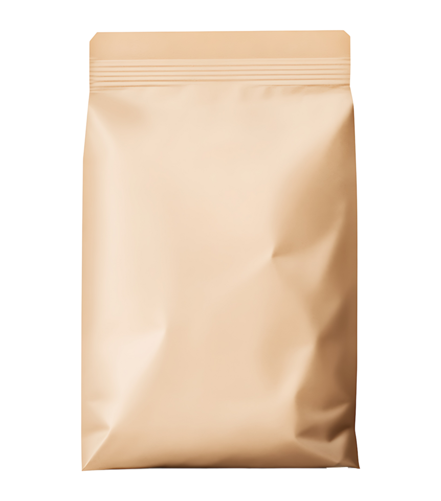 Kraft paper stand up pouch with zipper png