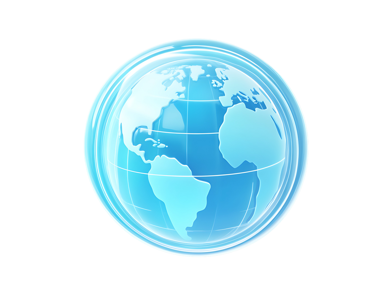Glowing blue digital globe, global network concept png