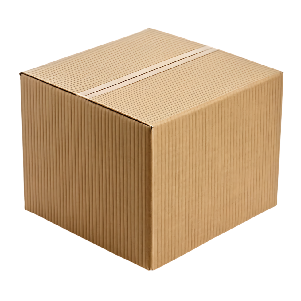 Closed cardboard box, delivery package png