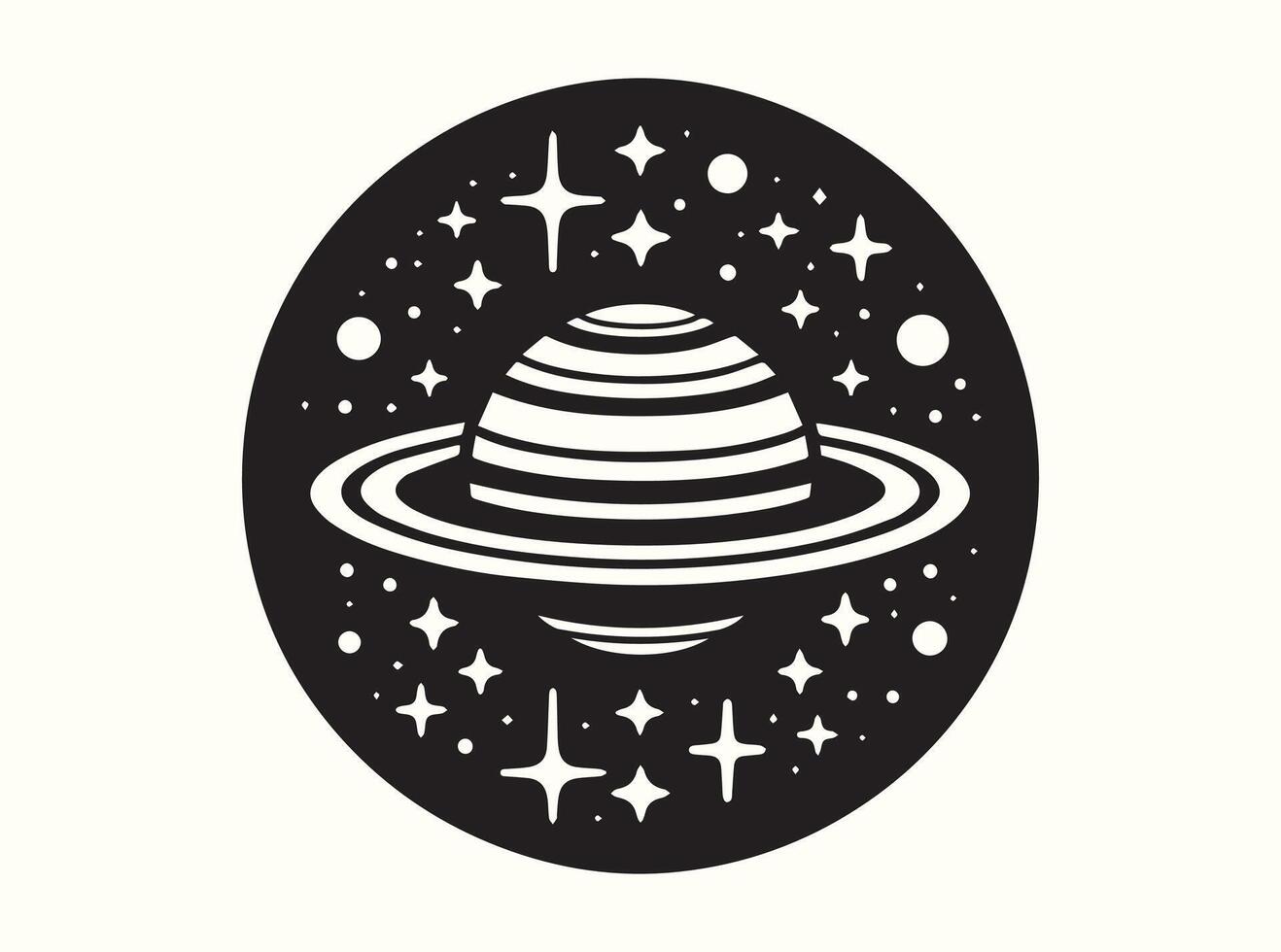 Dark galaxy contour with glowing stars for cosmic themes vector