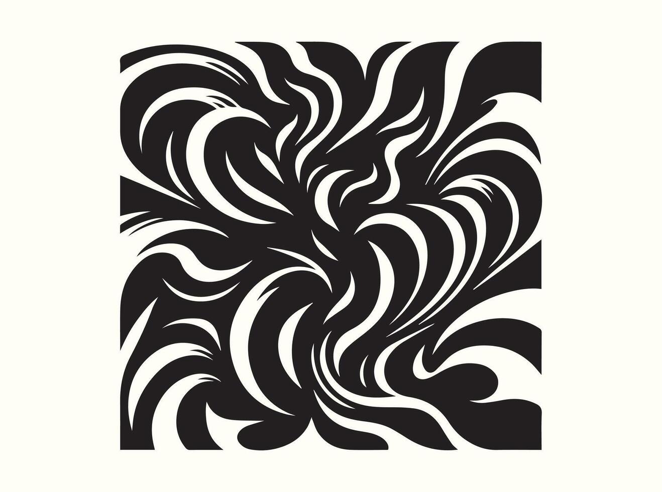 Optical Illusion Silhouette with Abstract Design vector