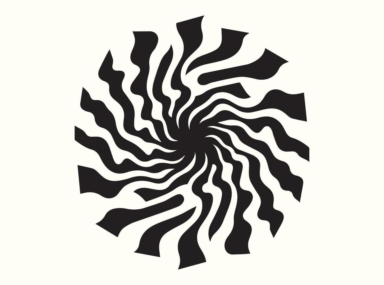 Optical Illusion Silhouette with Unique Shapes vector