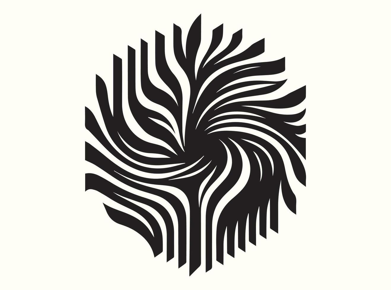 Complex Optical Illusion Silhouette vector