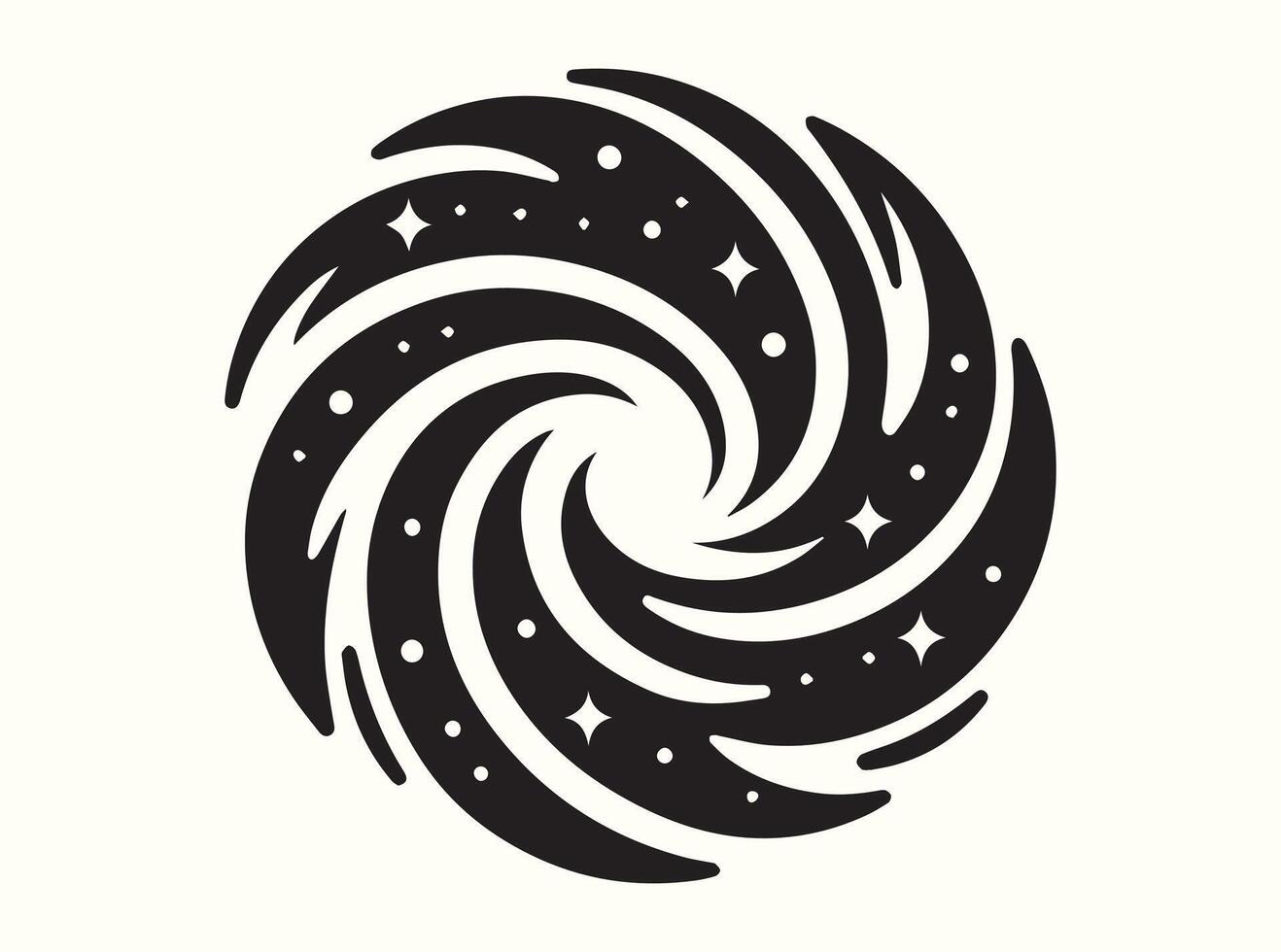 Bold swirling spiral contour vector