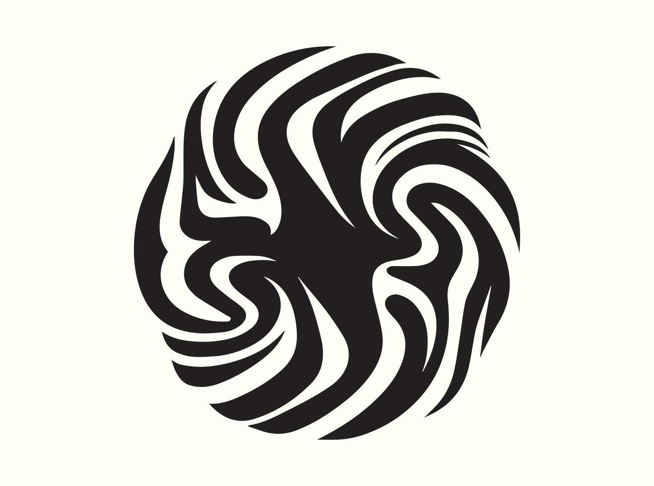 Artistic Optical Illusion Silhouette with an Abstract Effect vector
