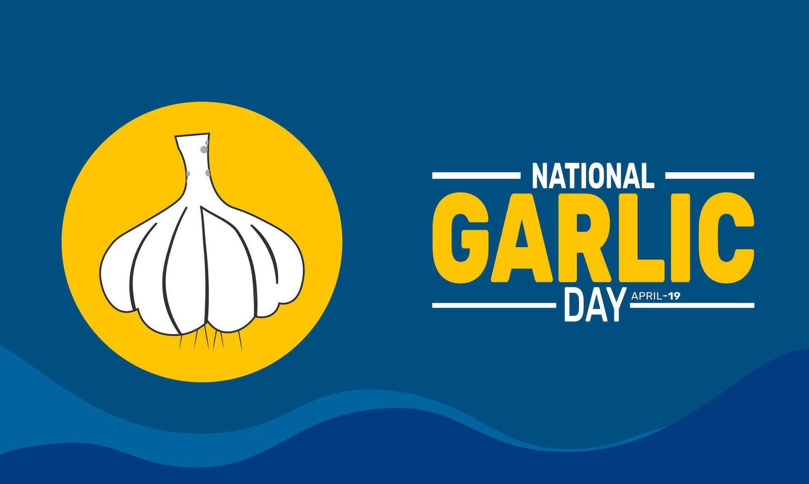 Celebrate National Garlic Day with delicious recipes and garlic-inspired dishes. Discover how this flavorful ingredient adds taste to your meals. Perfect for garlic lovers everywhere. vector