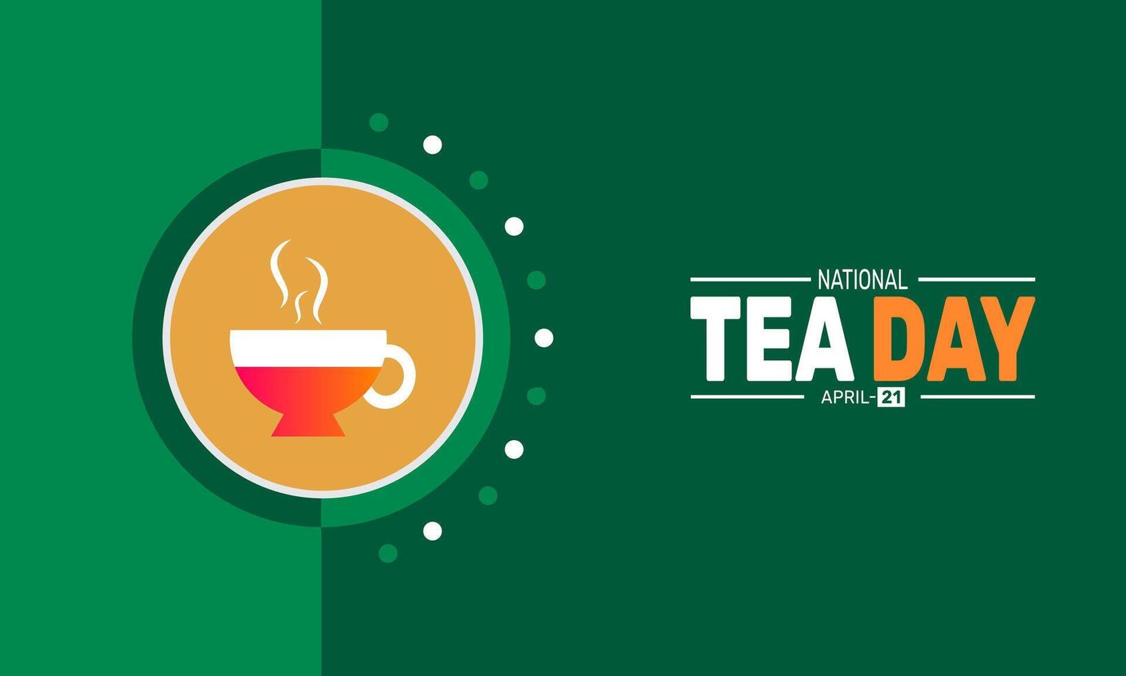 National Tea Day is the perfect time to enjoy a cup of tea and learn about its origins. Explore the different flavors and health benefits of tea, from green tea to herbal and black tea varieties. vector