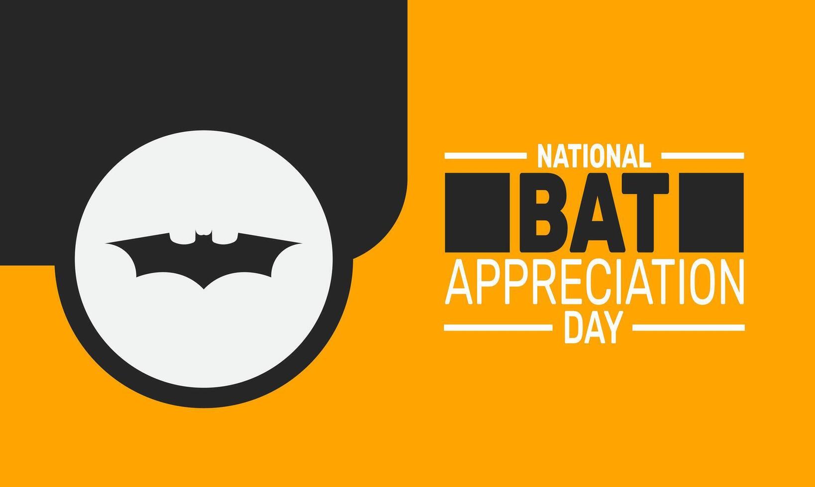 National Bat Appreciation Day honors the importance of bats in nature. Discover how these nocturnal creatures contribute to our environment, from pest control to seed dispersal and pollination. vector