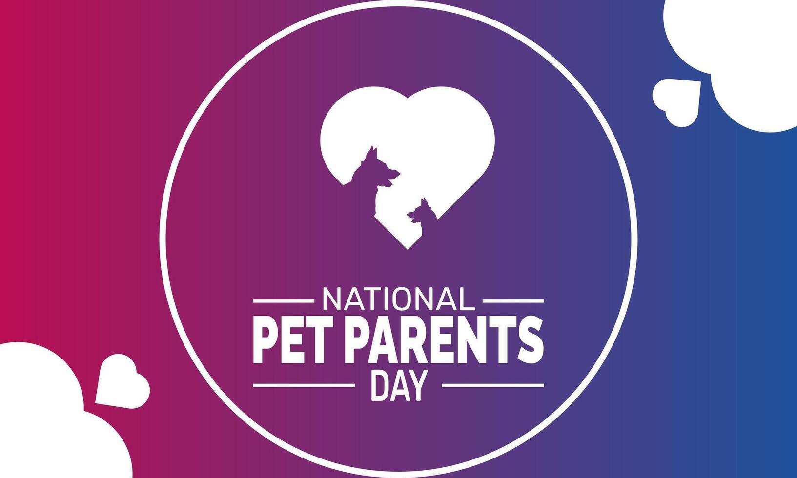 National Pet Parents Day reminds us to appreciate and care for our pets, who bring unconditional love and happiness into our homes and hearts. vector