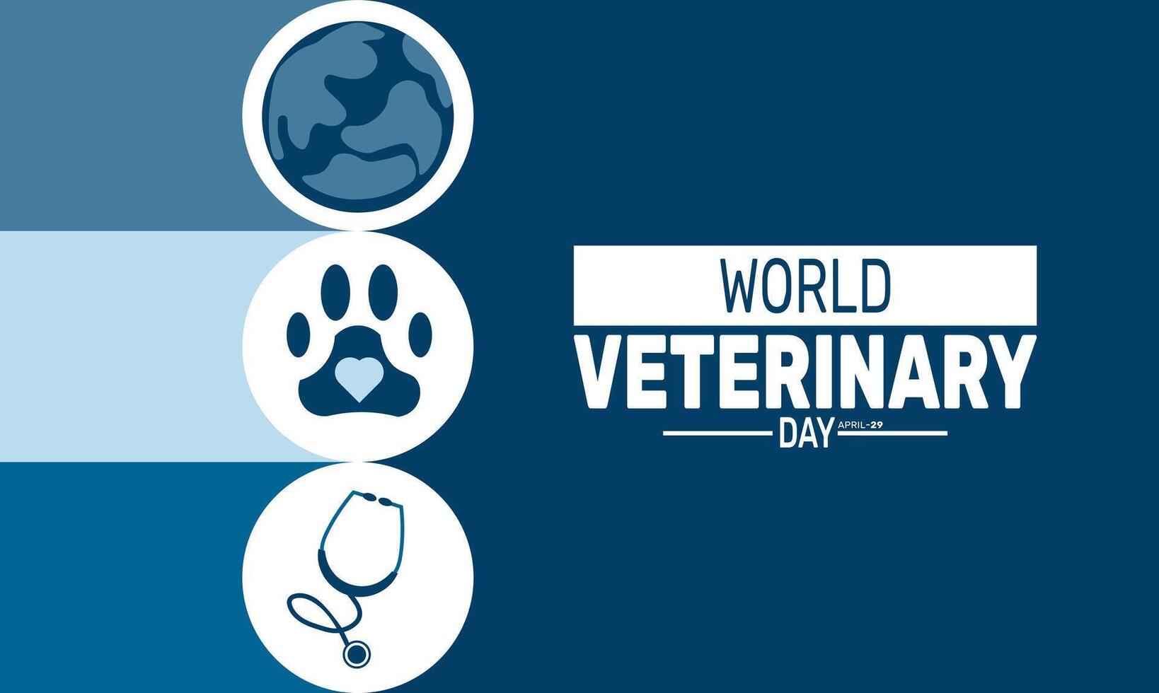 World Veterinary Day highlights the work of veterinarians focusing on their impact on animal health disease control and safeguarding animal welfare globally. vector