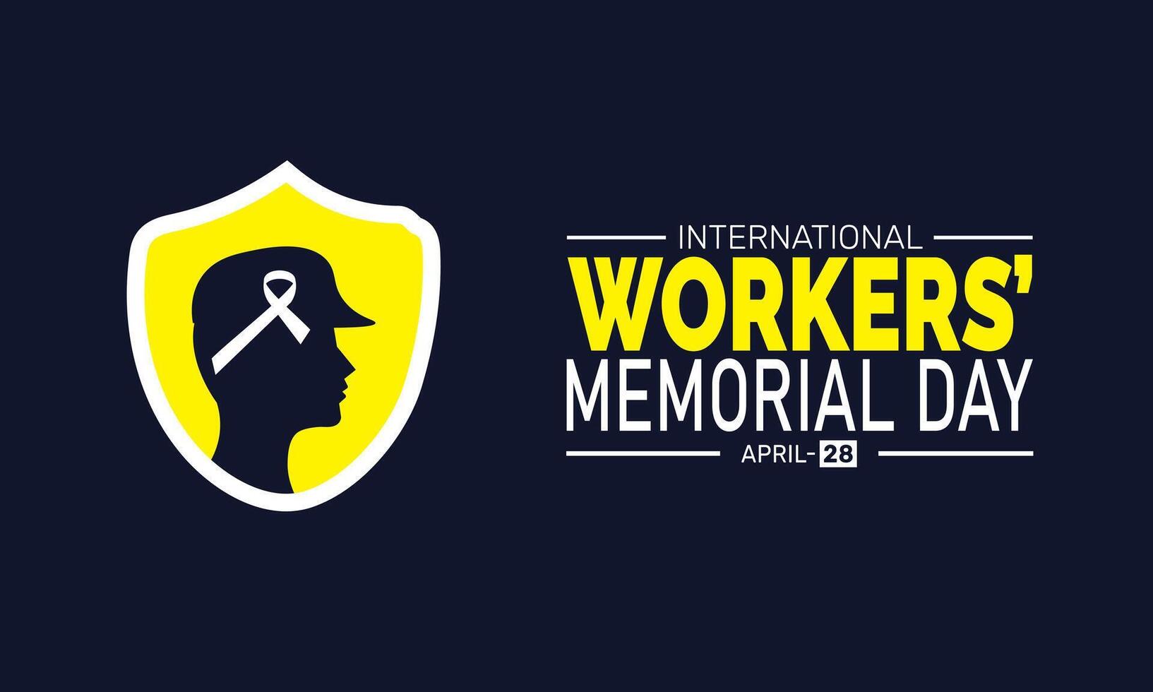 Workers Memorial Day is observed to remember workers who died or were injured on the job promoting workplace safety. vector