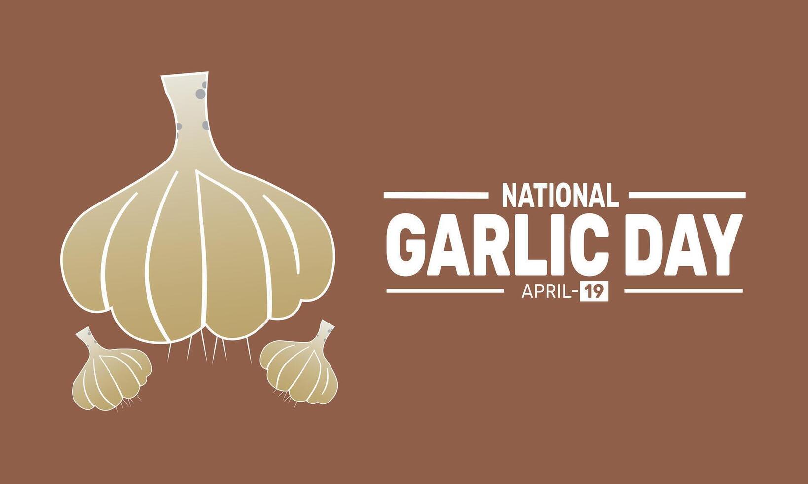 National Garlic Day honors this powerful, aromatic herb known for its culinary and health benefits. Join the celebration with savory dishes and explore garlic versatility in cooking. vector