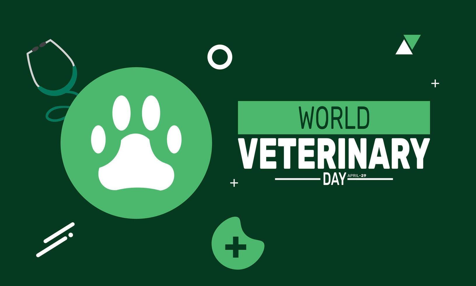 World Veterinary Day celebrates veterinarians' contributions to animal health and welfare worldwide promoting veterinary care and its importance in society. vector