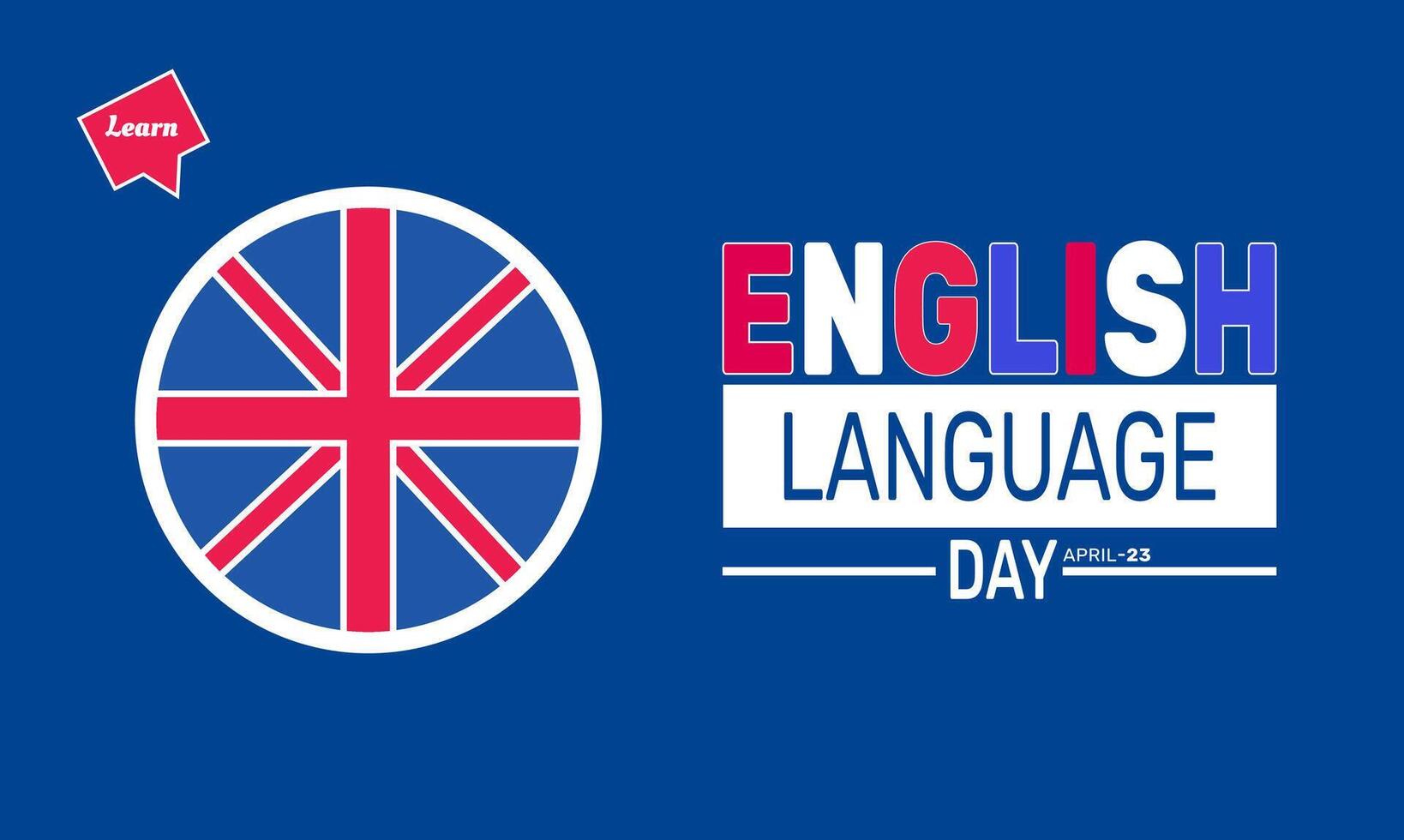 English Language Day celebrates the importance of English in global communication. It promotes the beauty of the language through literature, culture, and history across the world. vector