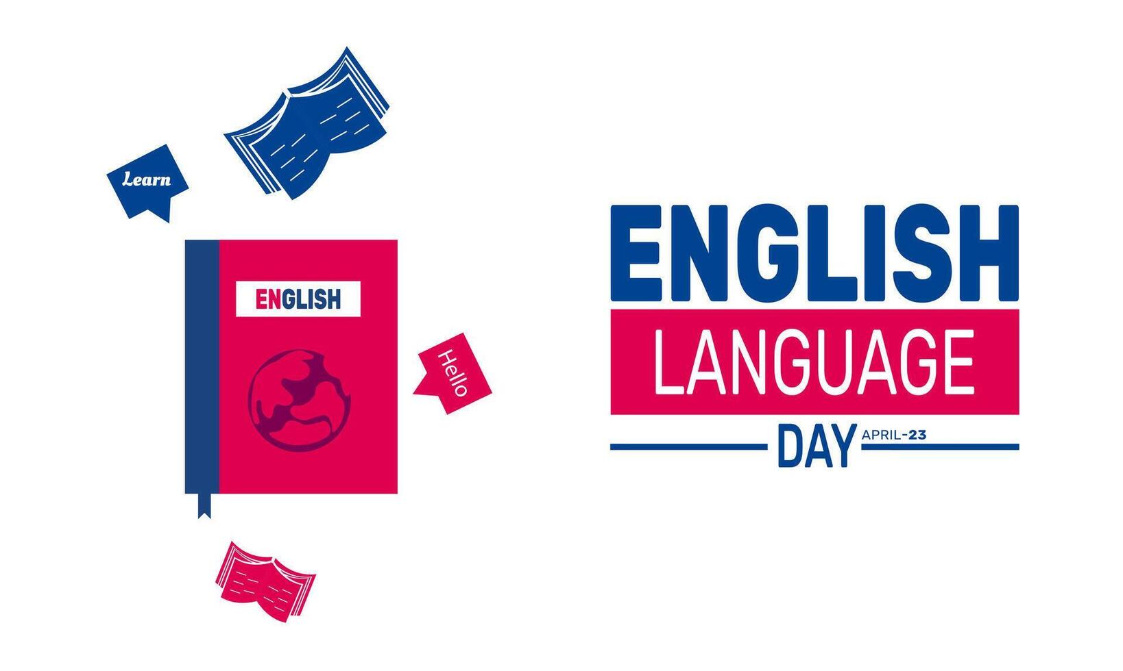 English Language Day reminds us of the global influence of English. The day promotes language learning, cultural exchange, and appreciation for the diverse forms of expression within English. vector