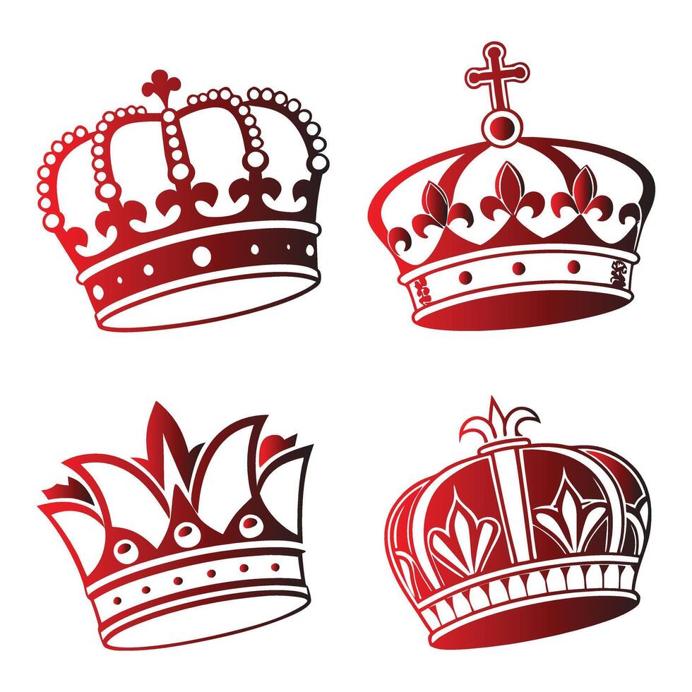 Regal Crown Illustrations Elegant Royal Designs for Logo and Branding vector