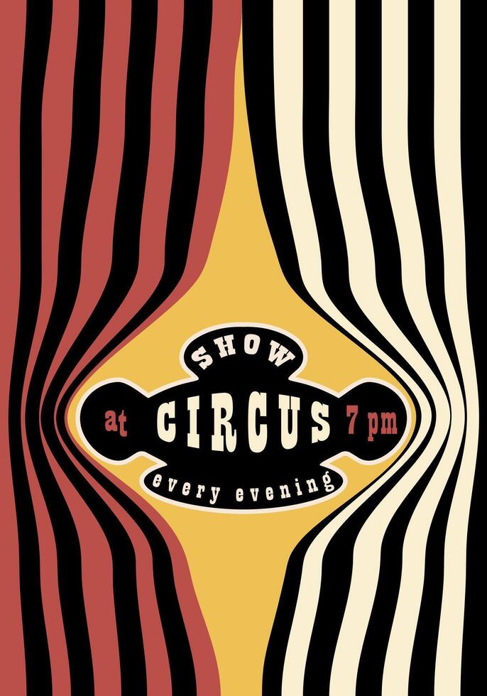 Retro Circus Show Poster. Template for Show Announcement Banner vector