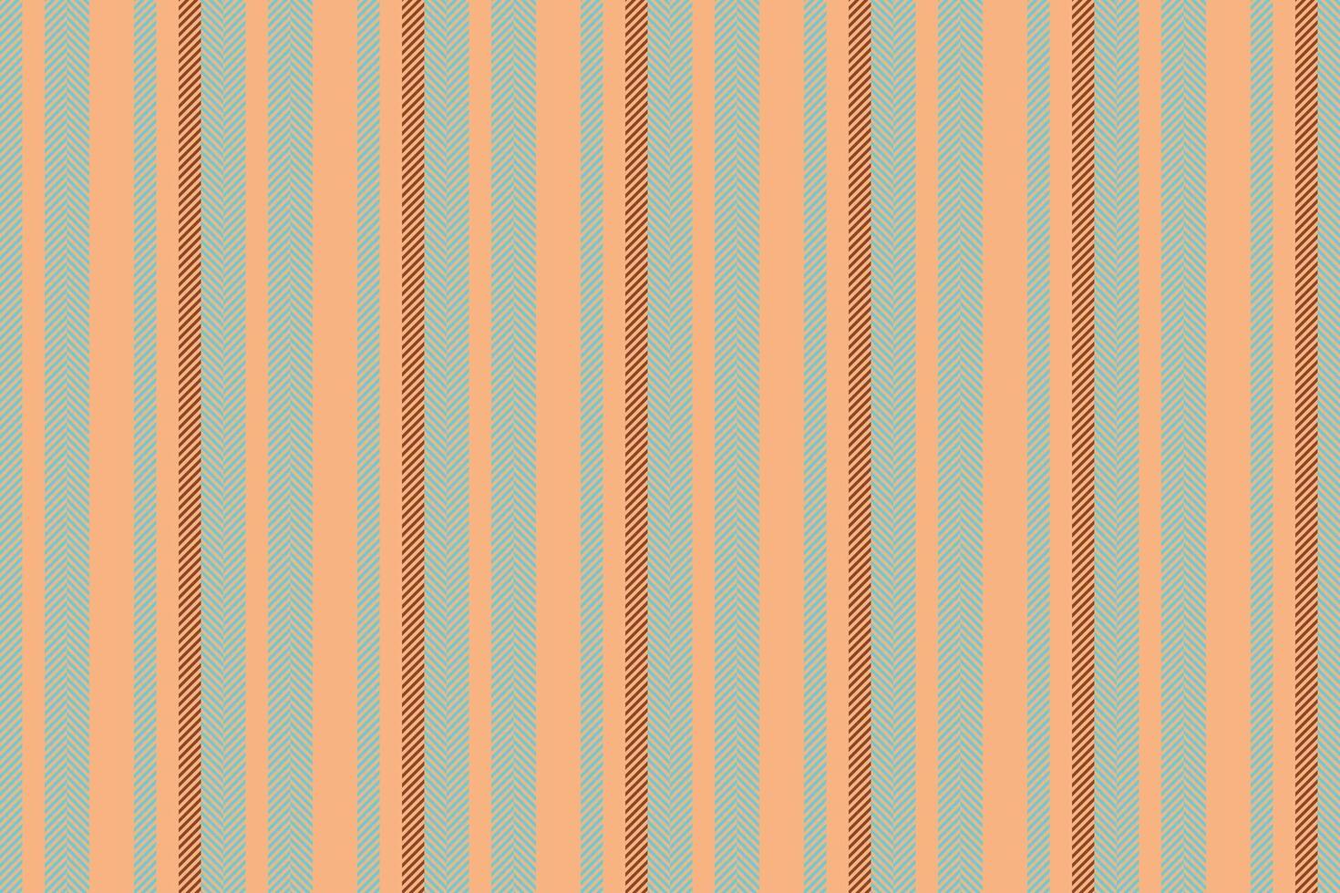Tailor background texture, romance seamless vertical textile. Sndia pattern stripe lines fabric in orange and cyan colors. vector