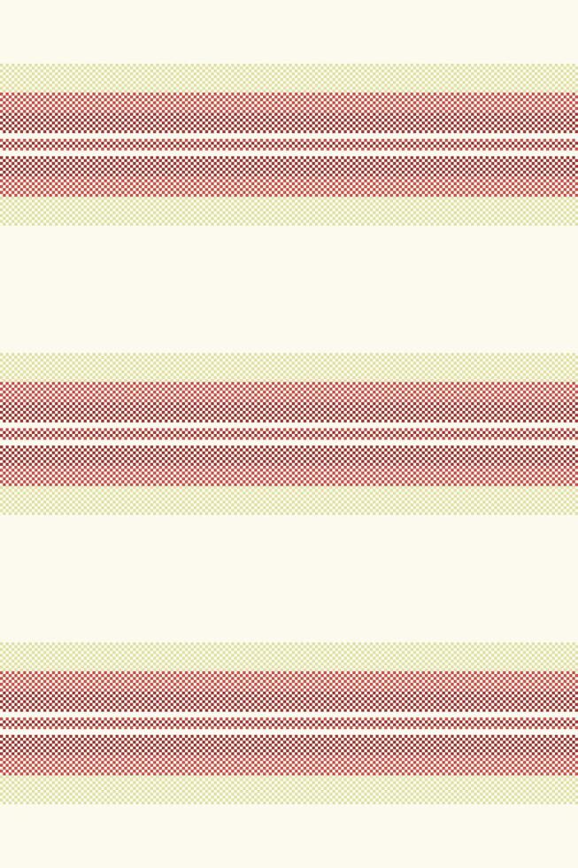 Ceometric textile texture stripe, editable vertical background. Hixties seamless lines pattern fabric in sea shell and red colors. vector