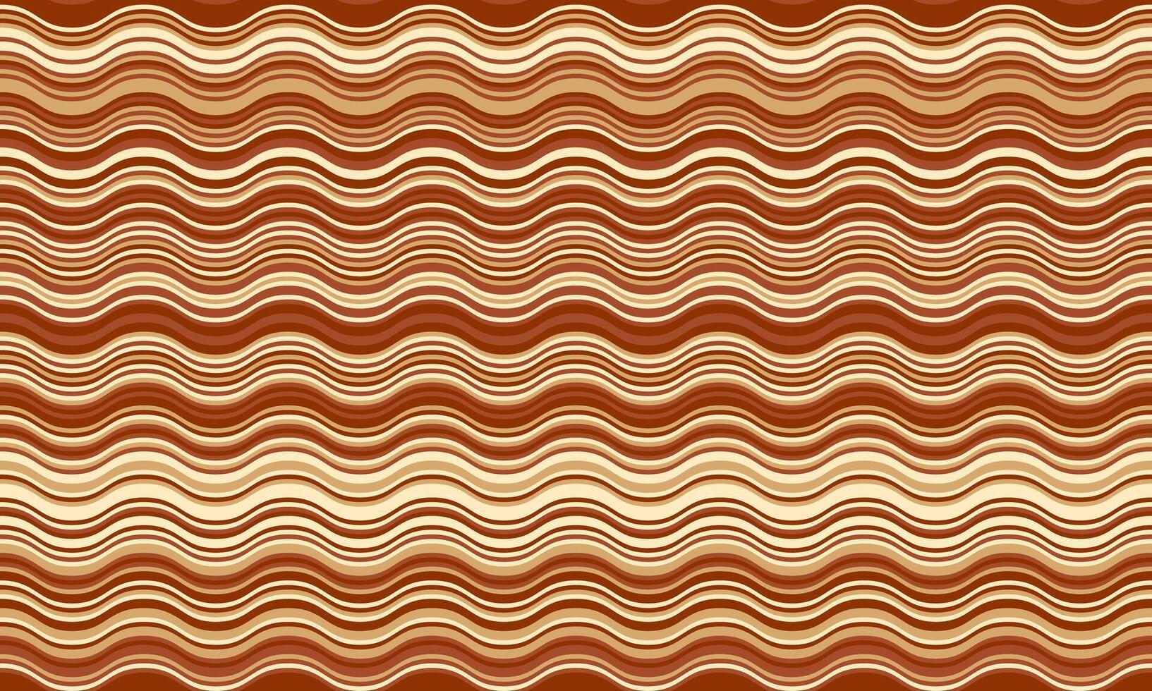 Abstract wavy stripes pattern in warm earthy tones. Perfect for textile design, website backgrounds, or any project needing a visually appealing, organic texture. vector