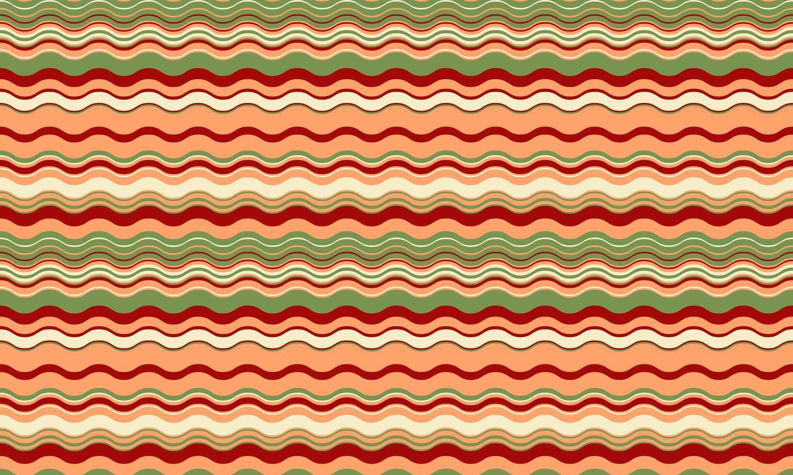 Vibrant wavy stripes pattern in autumnal hues. Perfect for textile design, website backgrounds, or festive projects. Creates a sense of warmth and rhythm. vector