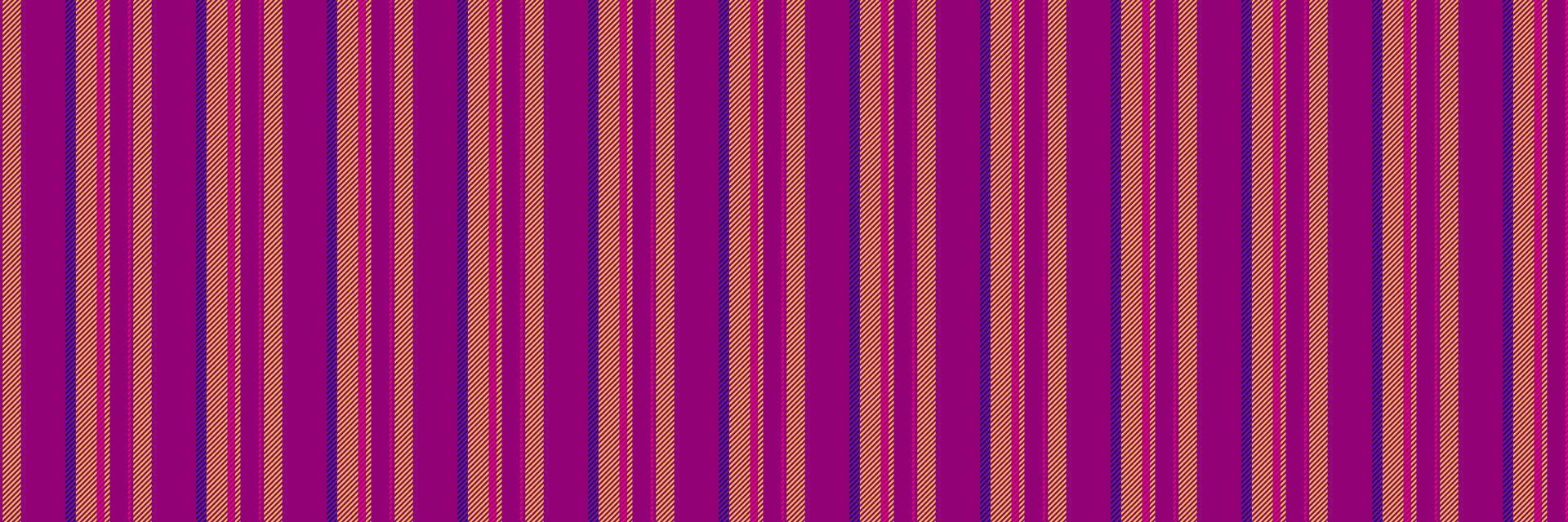 Smerican textile background pattern, rectangle seamless stripe fabric. Fiber lines texture vertical in pink and amber colors. vector