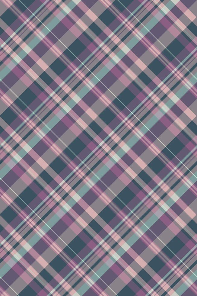 Amazing pattern texture, herringbone textile fabric seamless. Greeting check plaid tartan background in pastel and grey colors. vector