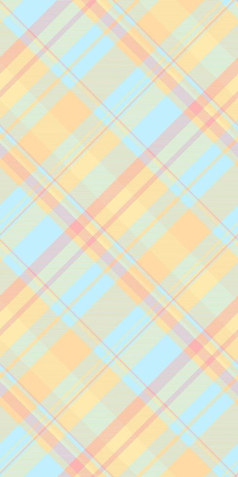 Present tartan check, unique background plaid texture. Occupation textile seamless pattern fabric in amber and light colors. vector