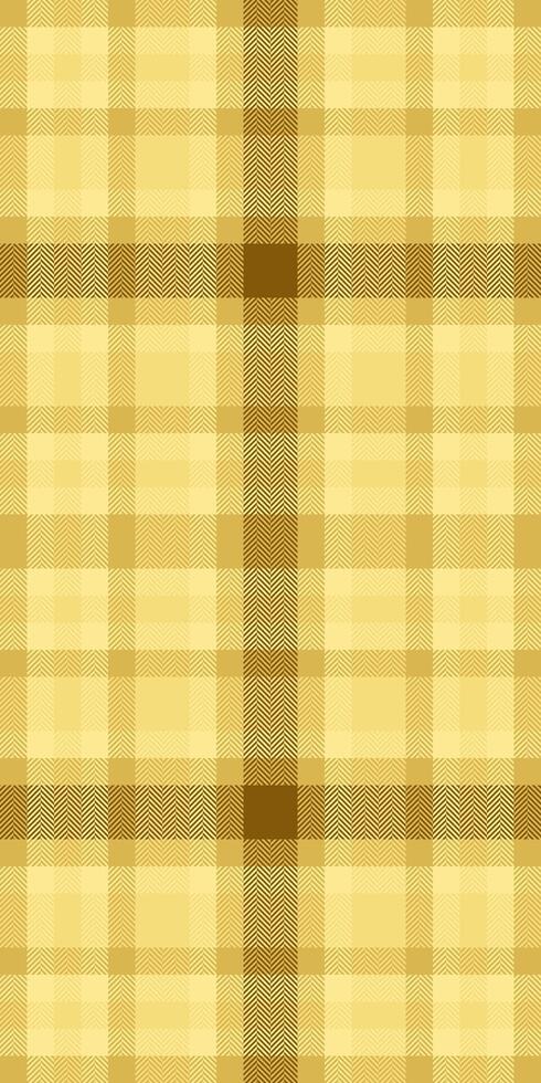 Subtle yellow and brown plaid pattern. Perfect for textile design, website backgrounds, or packaging. This classic texture evokes feelings of warmth, comfort, and rustic charm. vector