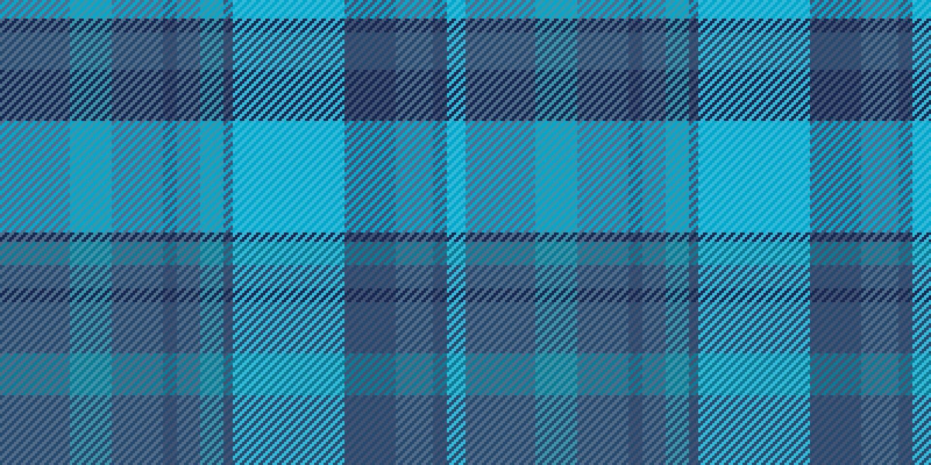 Vibrant teal and navy plaid pattern. Perfect for textile design, fashion, web backgrounds, or any project needing a bold, textured look. This seamless repeat offers versatility and visual interest. vector