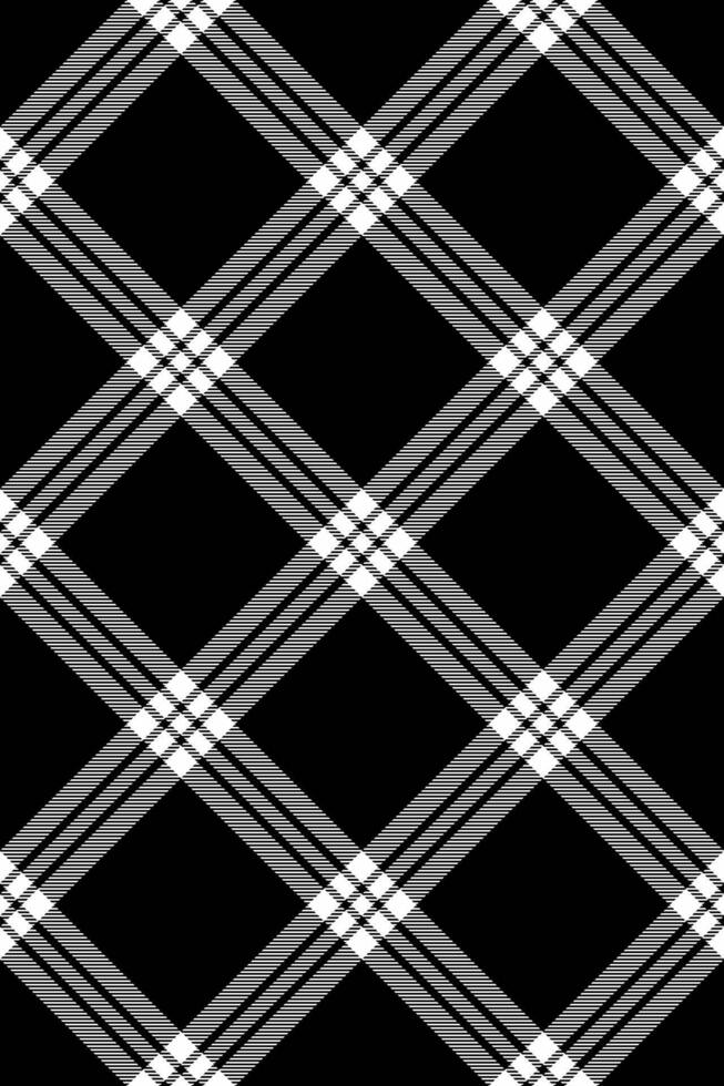 Stylish black and white plaid pattern. Geometric design featuring intersecting lines creates a timeless, versatile texture ideal for fashion, web design, or print projects. vector