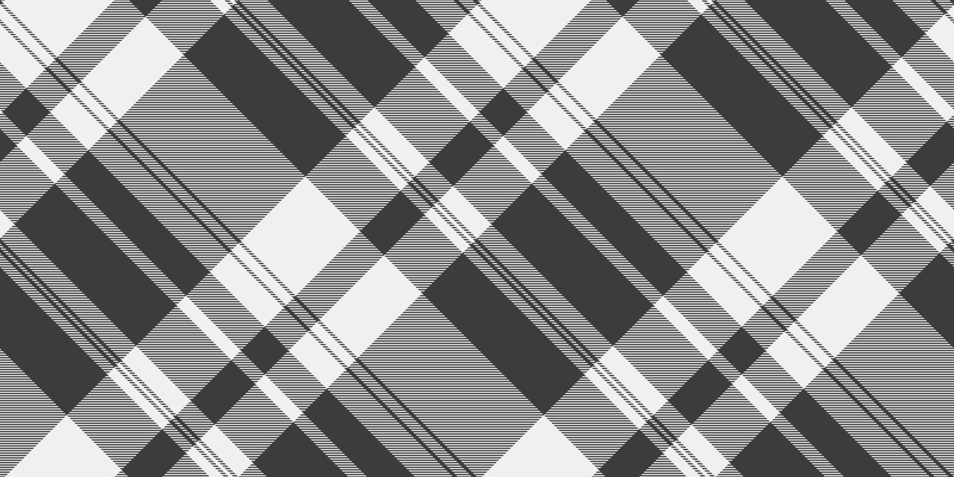 Sleek grayscale plaid pattern. Perfect for textile design, website backgrounds, or any project needing a sophisticated, geometric texture. vector