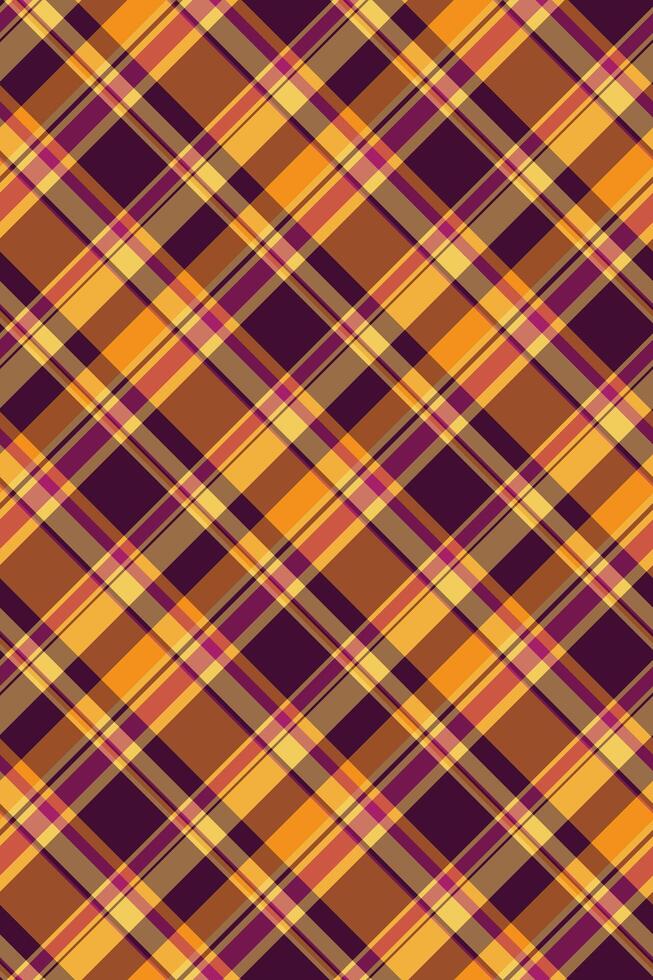 Vibrant autumnal plaid pattern. Perfect for textile design, fallthemed projects, or as a background for websites and social media. vector