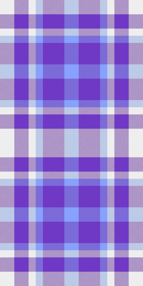 Refresh pattern texture fabric, content tartan background check. Short seamless plaid textile in violet and white colors. vector