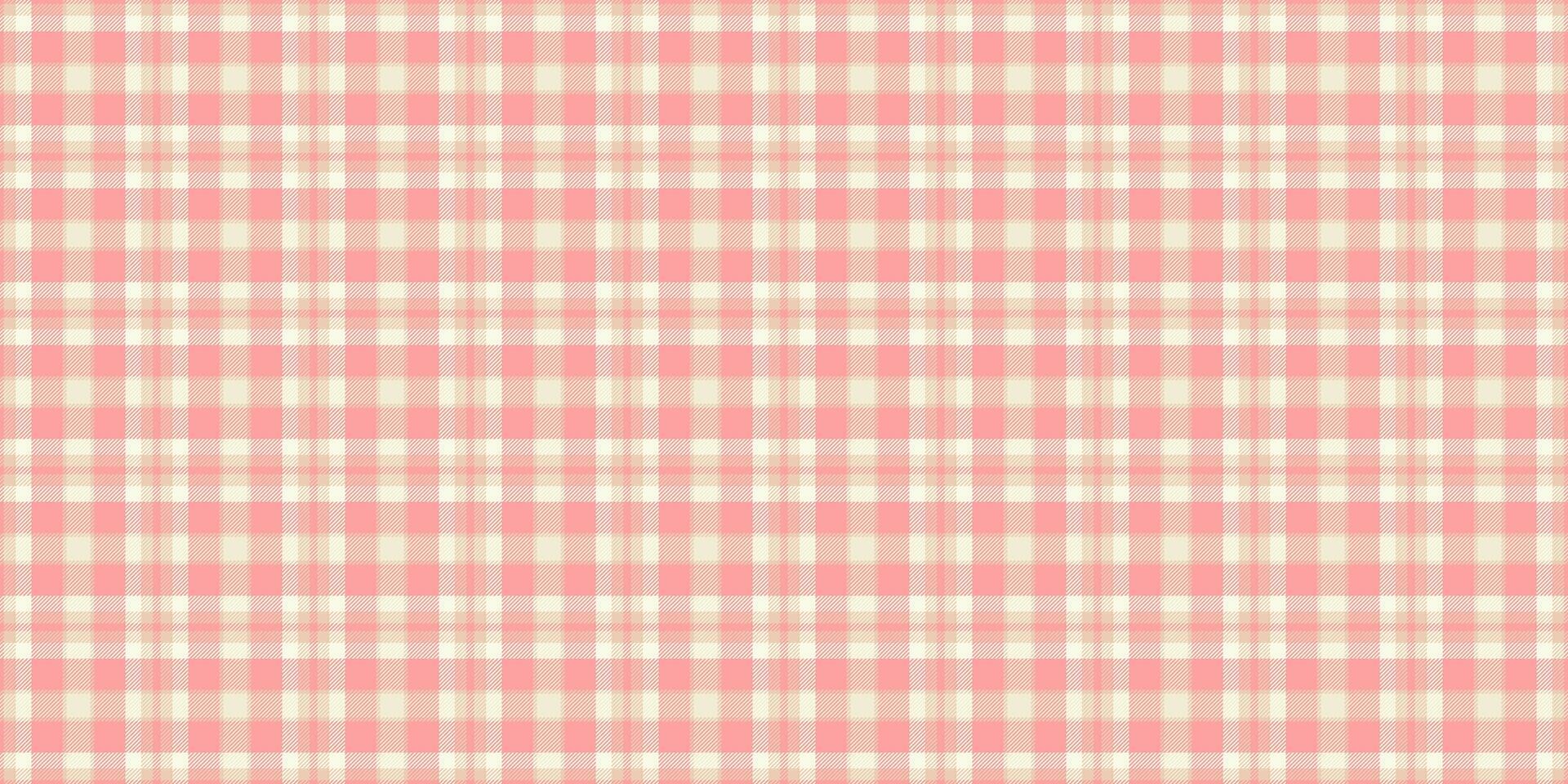 Daisy texture tartan seamless, sketch pattern check plaid. Conceptual textile background fabric in light and red colors. vector