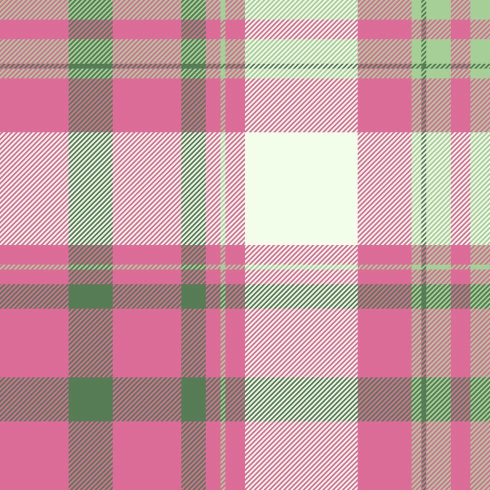 Pretty pastel pink and green plaid pattern. Ideal for textile design, fashion, websites, or scrapbooking projects. This cheerful, soft design evokes feelings of spring and warmth. vector