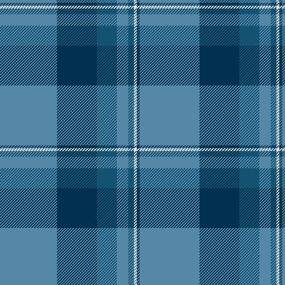 Serene blue plaid pattern. Elegant, versatile design ideal for textiles, websites, or branding. Evokes feelings of calm and sophistication. Perfect for autumnwinter themes. vector