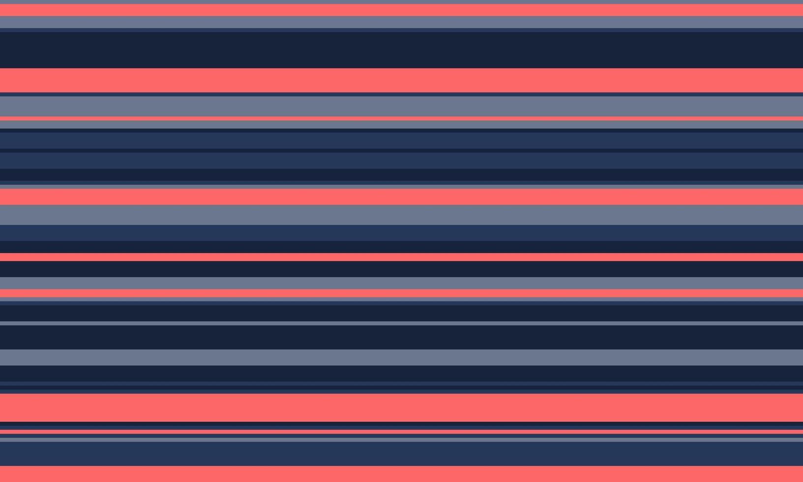 Abstract horizontal striped pattern in coral, navy, and gray. Perfect for website backgrounds, textile design, or modern graphic projects. This minimalist design evokes feelings of calm and order. vector