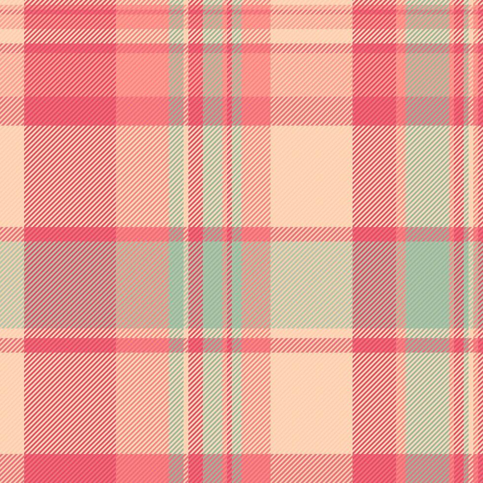 Elegant pastel plaid pattern, perfect for textile design, website backgrounds, or fashion projects. Soft coral, peach, and mint hues create a calming, sophisticated aesthetic. vector